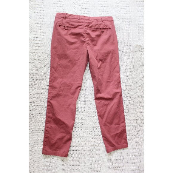 Devore Regular Fit Men's Pants Pink Size W34/30 US cotton Casual Business Italy - Picture 2 of 8